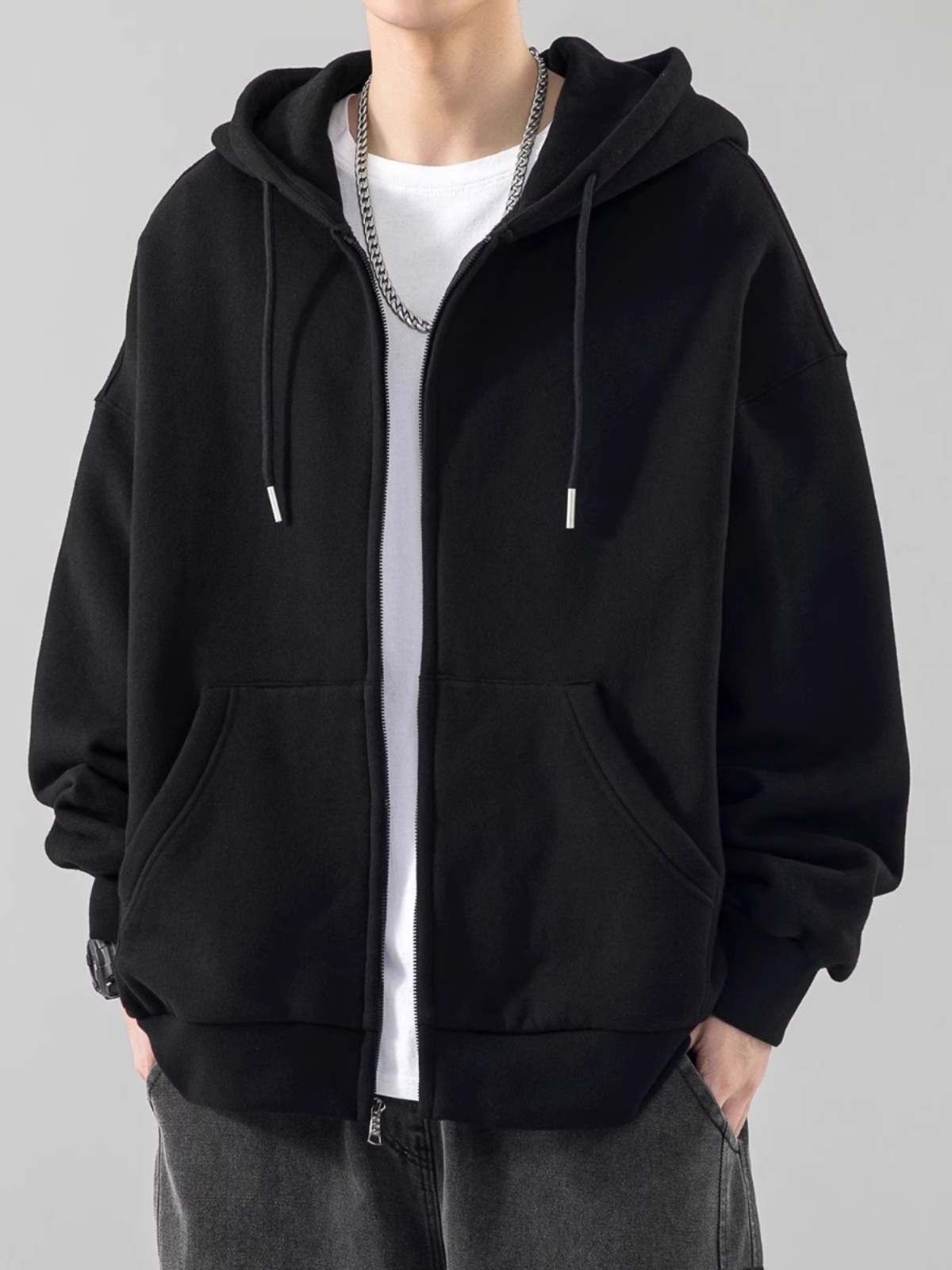 Streetwear Brand Hong Kong - Sudadera con capucha holgada para hombre,