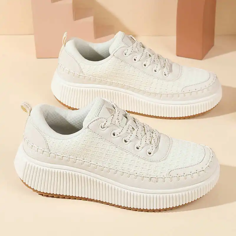 Streetwear Brand Global - Zapatos marrones para mujer, botas planas