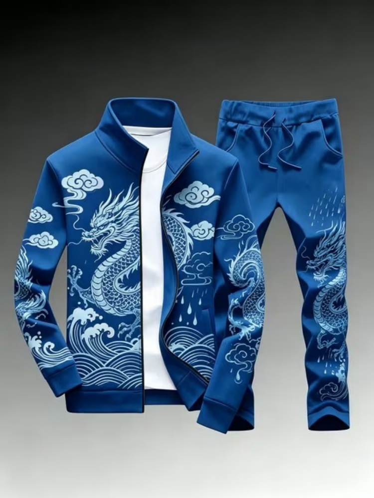 Streetwear Zipper - Conjunto Deportivo Casual para Hombre Talla