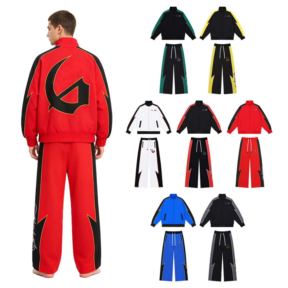 Streetwear Zipper - Conjuntos Deportivos Y2K para Hombre, Dos