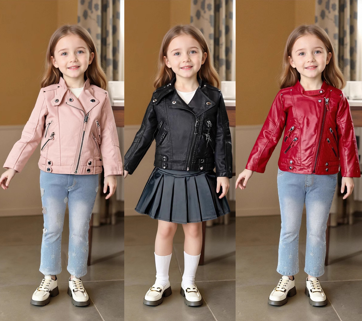 Streetwear Brand Red Logo - Chaqueta de cuero Pu para motocicleta