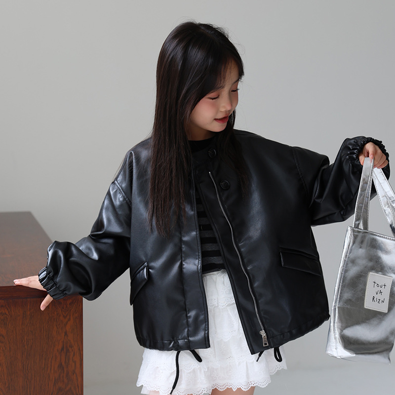 Streetwear Girl Brand - Chaqueta de cuero Pu para motocicleta