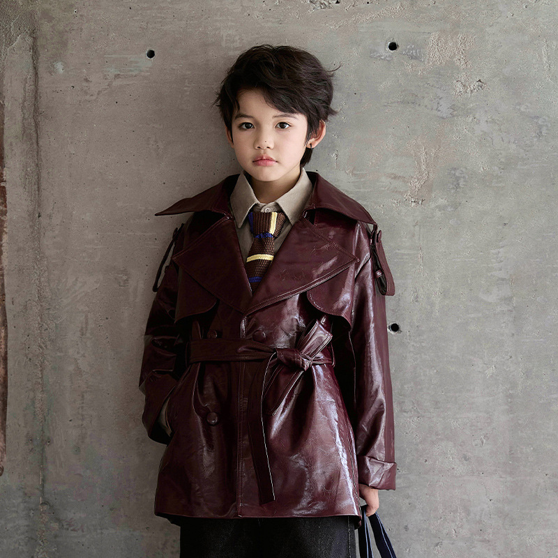 Streetwear Brand Red Logo - Niños Niñas vino rojo negro motocicleta