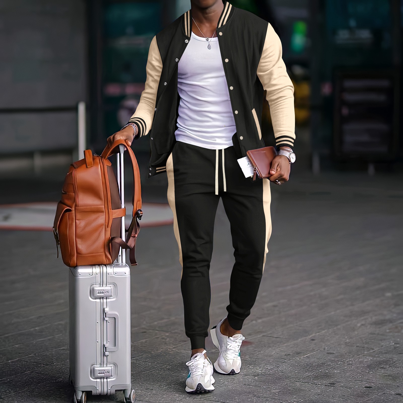 Conjunto de Chaqueta de Béisbo - Streetwear Zipper reseña y precio