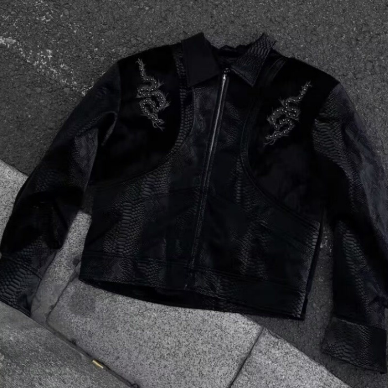Chaqueta Negra para Hombre con - Streetwear Zipper reseña y precio