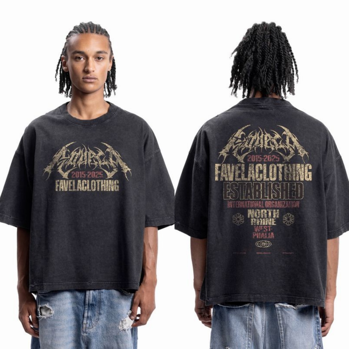 Camiseta de algodón con estamp - Streetwear Brand Font reseña y precio