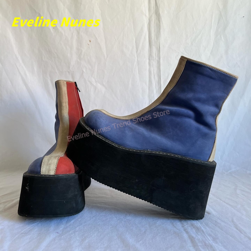Botines de Plataforma Rojos y  - Streetwear Zipper reseña y precio