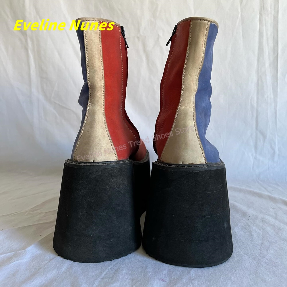 Botines de Plataforma Rojos y  - Streetwear Zipper reseña y precio