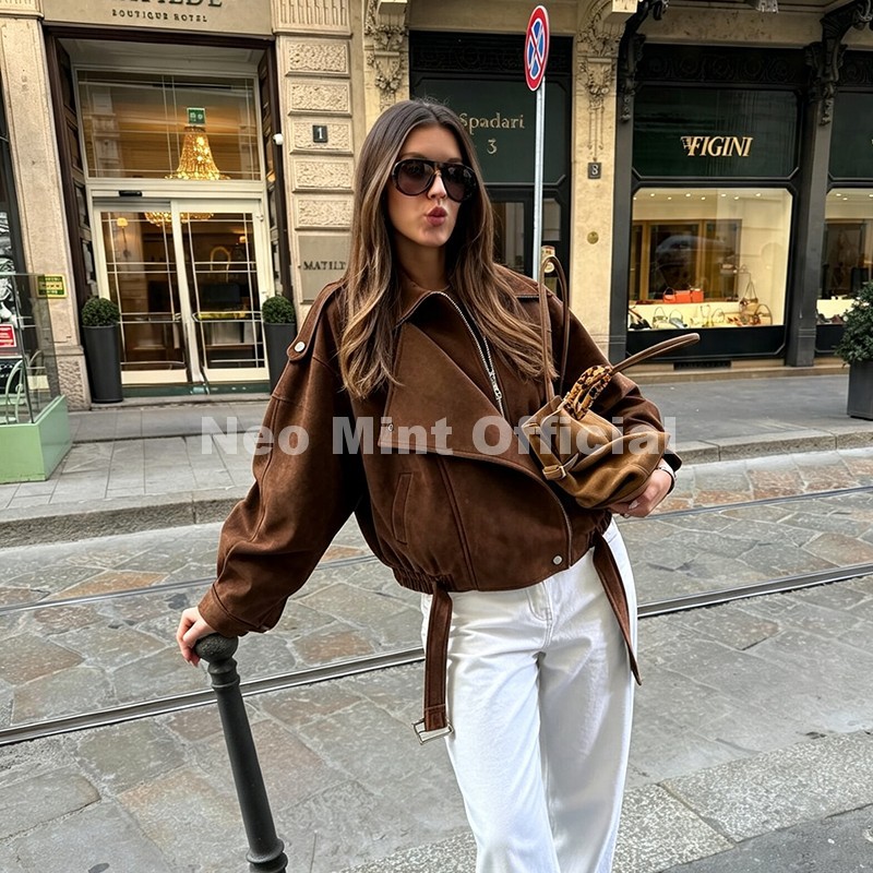 Chaqueta de gamuza oversize ma - Streetwear Girl Brand reseña y precio