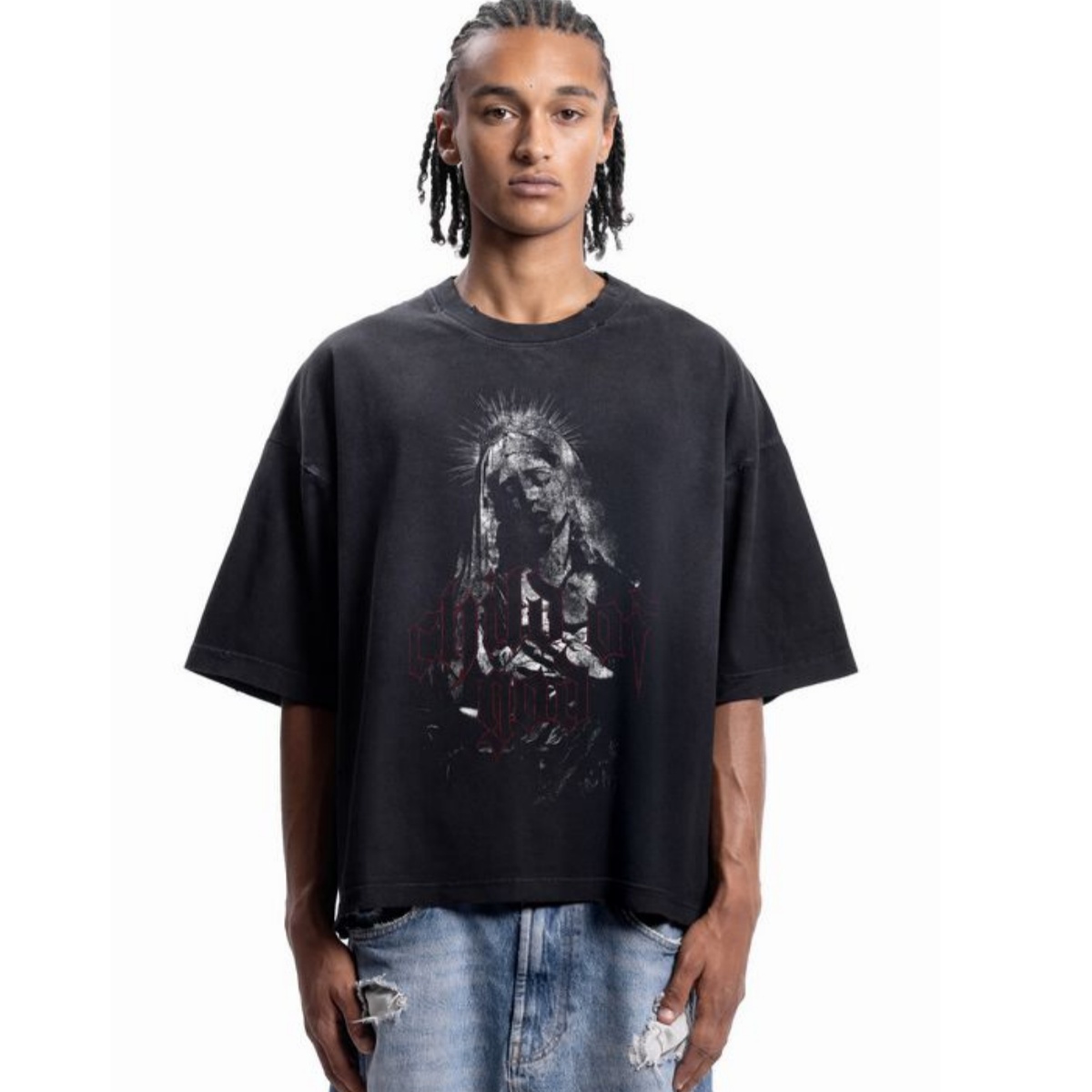Camiseta de algodón con estamp - Streetwear Brand Font reseña y precio