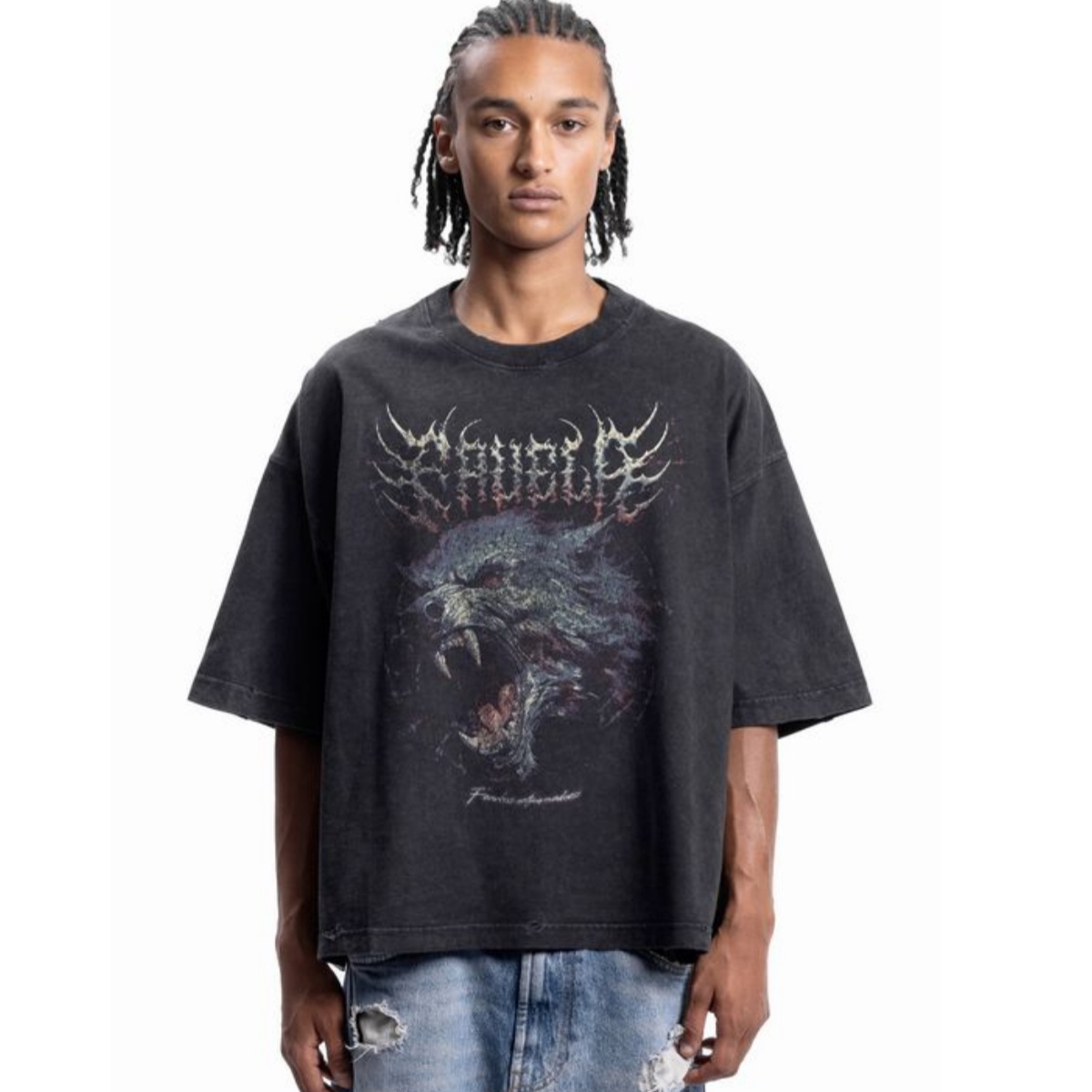Camiseta de algodón con estamp - Streetwear Brand Font reseña y precio