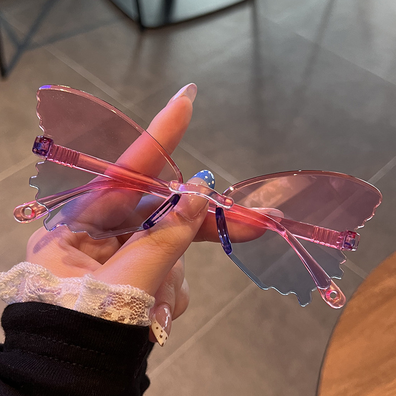 Gafas de sol Vintage sin montu - Streetwear Brand With Butterfly reseña y precio