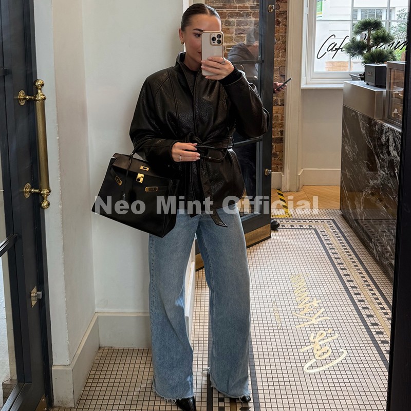 Abrigo de Piel Sintética con C - Streetwear Girl Brand reseña y precio