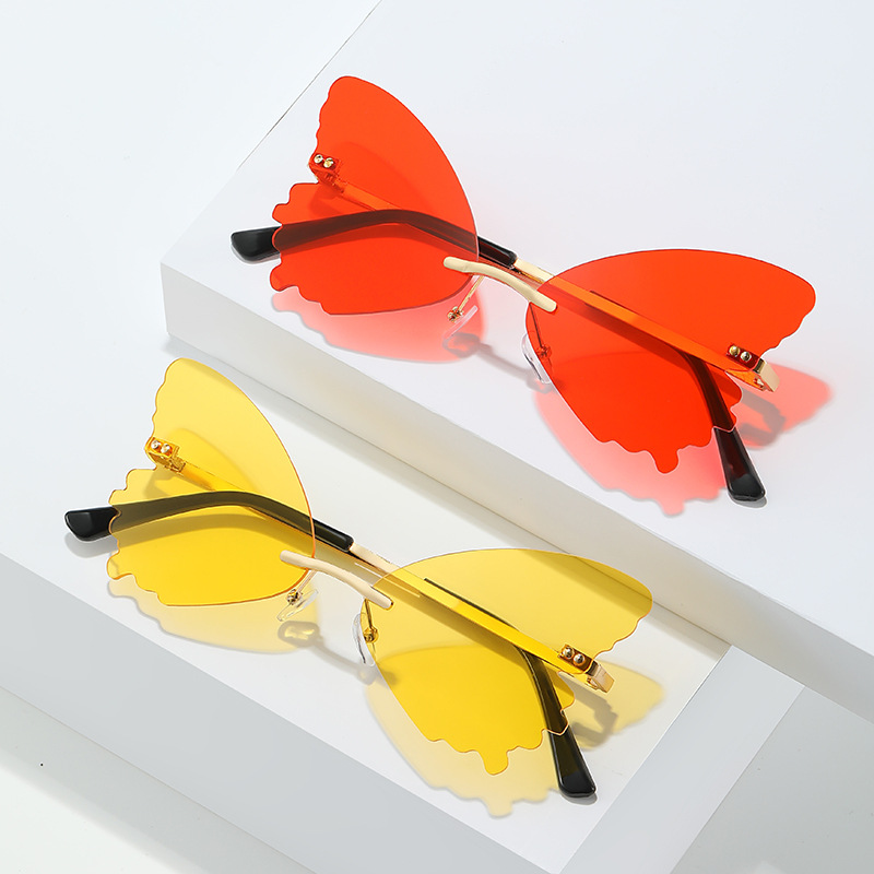 Gafas de sol Vintage sin montu - Streetwear Brand With Butterfly reseña y precio