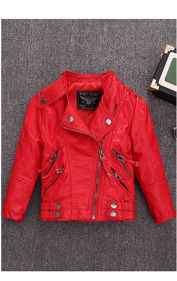 Chaqueta de cuero Pu para moto - Streetwear Brand Red Logo reseña y precio